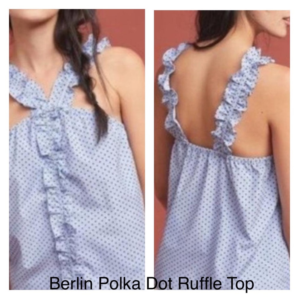 Anthropologie Waverly Grey Berlin Ruffle Top NWOT